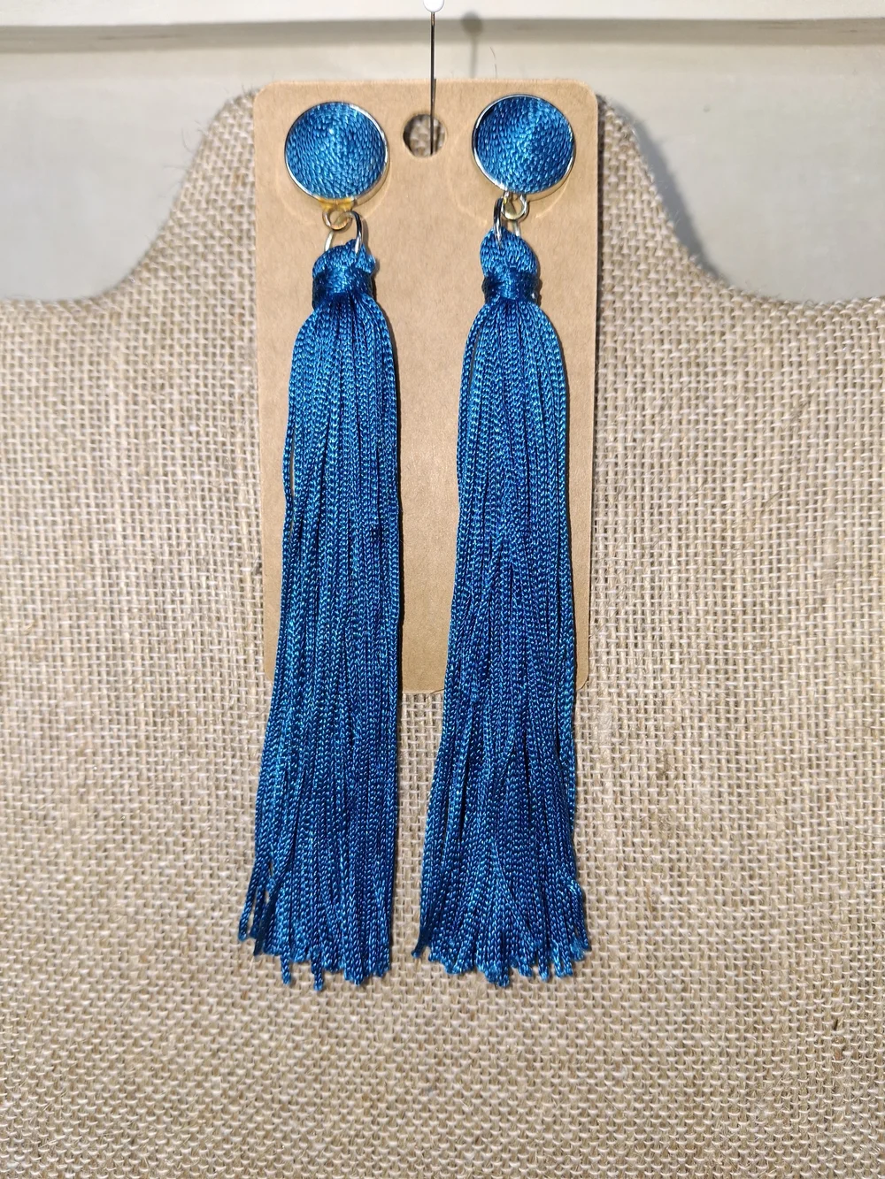 Blue Tassel Drop Earrings - Elegant Women’s Jewelry